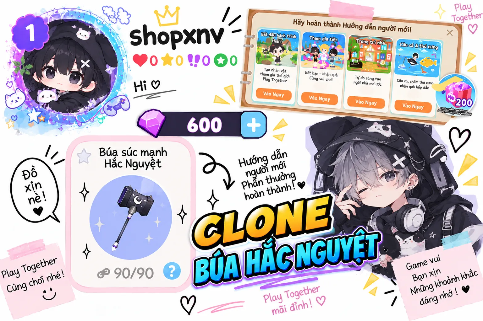 Clone búa hắc nguyệt